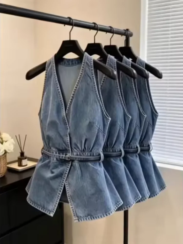 New Korean Denim Vest Women's - Corset Waist Cinch review and price