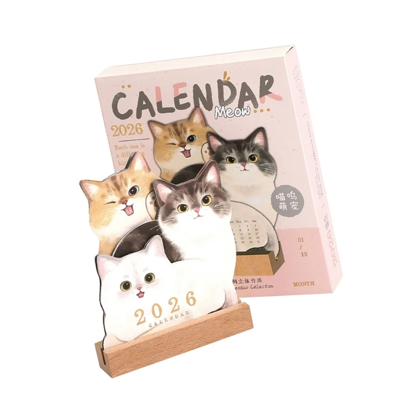  Pet Friend Themed Desk Calendar Base Holiday Birthday Gift