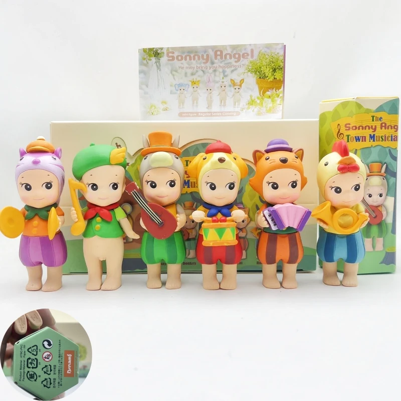 

The Sonny Angel Mini Figure Town Musicians Series Donkey Rooster Mysterious Surprise Blind Box Toy Cure Doll Lucky Mascot Gifts