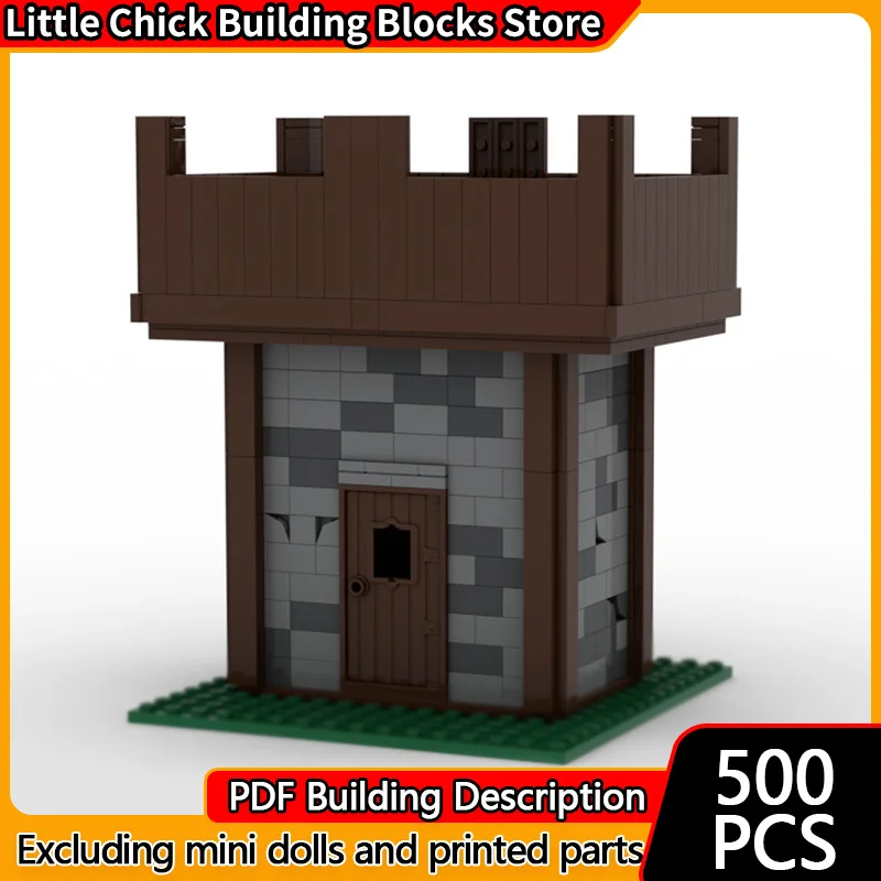 

Medieval Castle Model MOC Building Bricks Medieval Wooden Tower Modular Technology Gifts Holiday Assemble Children Toys Suit