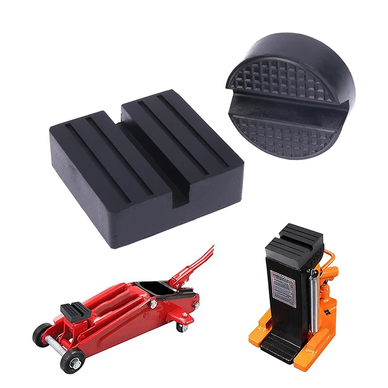 Universal Car Lift Jack Stand Rubber Pads Black Rubber Slotted Floor Jack Pad Frame Rail Adapter