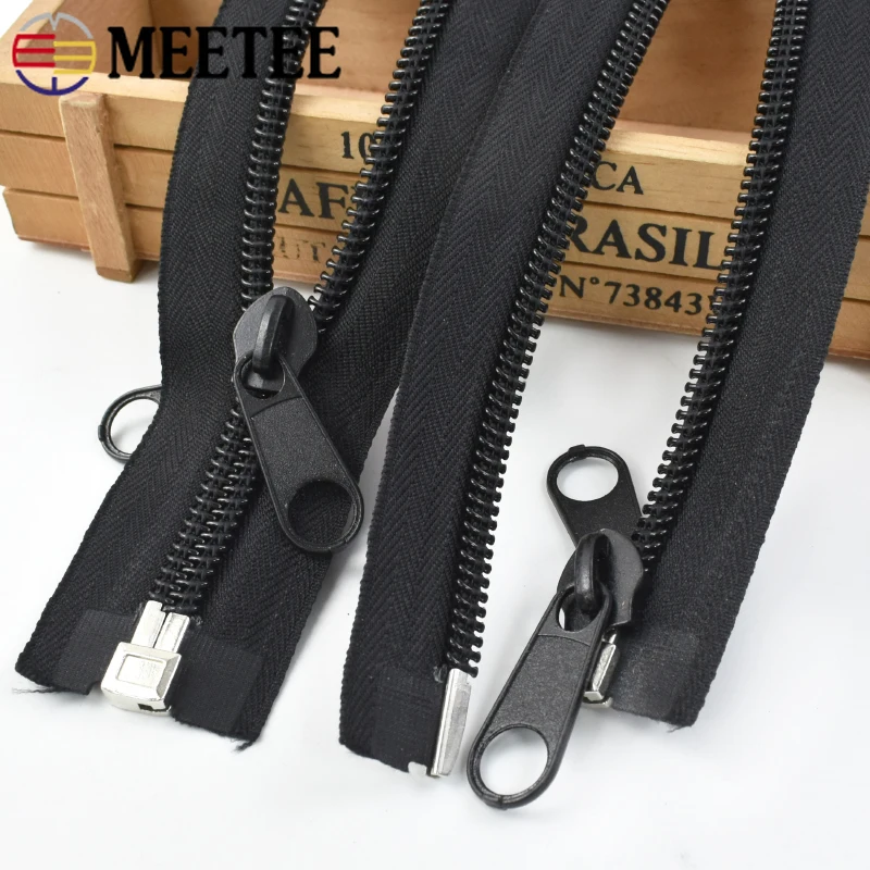 1Pc 10# 80-300cm Black Nylon zippers Double Side Open-End Long Zipper Outdoor Tent Jacket Zips DIY Sewing Repair Kit Accessories