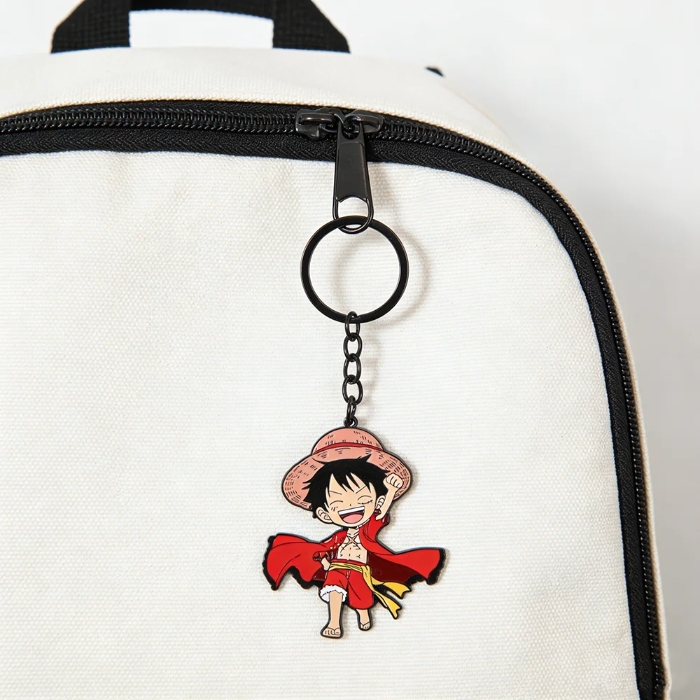 One Piece Anime Keychain Set - Monkey D. Luffy & Roronoa Zoro Cartoon Characters for Backpack Decoration Collectible Gifts - view 5
