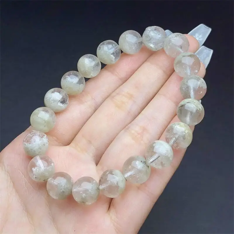 10MM Natural Garden Quartz Bracelet String Charms Handmade Fortune Energy Bangle Mineral Woman Amulet Jewelry Gift