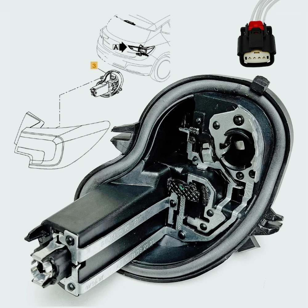 Portalámparas luz trasera y enchufe reparación lado trasero izquierdo recho para Vauxhall Astra K