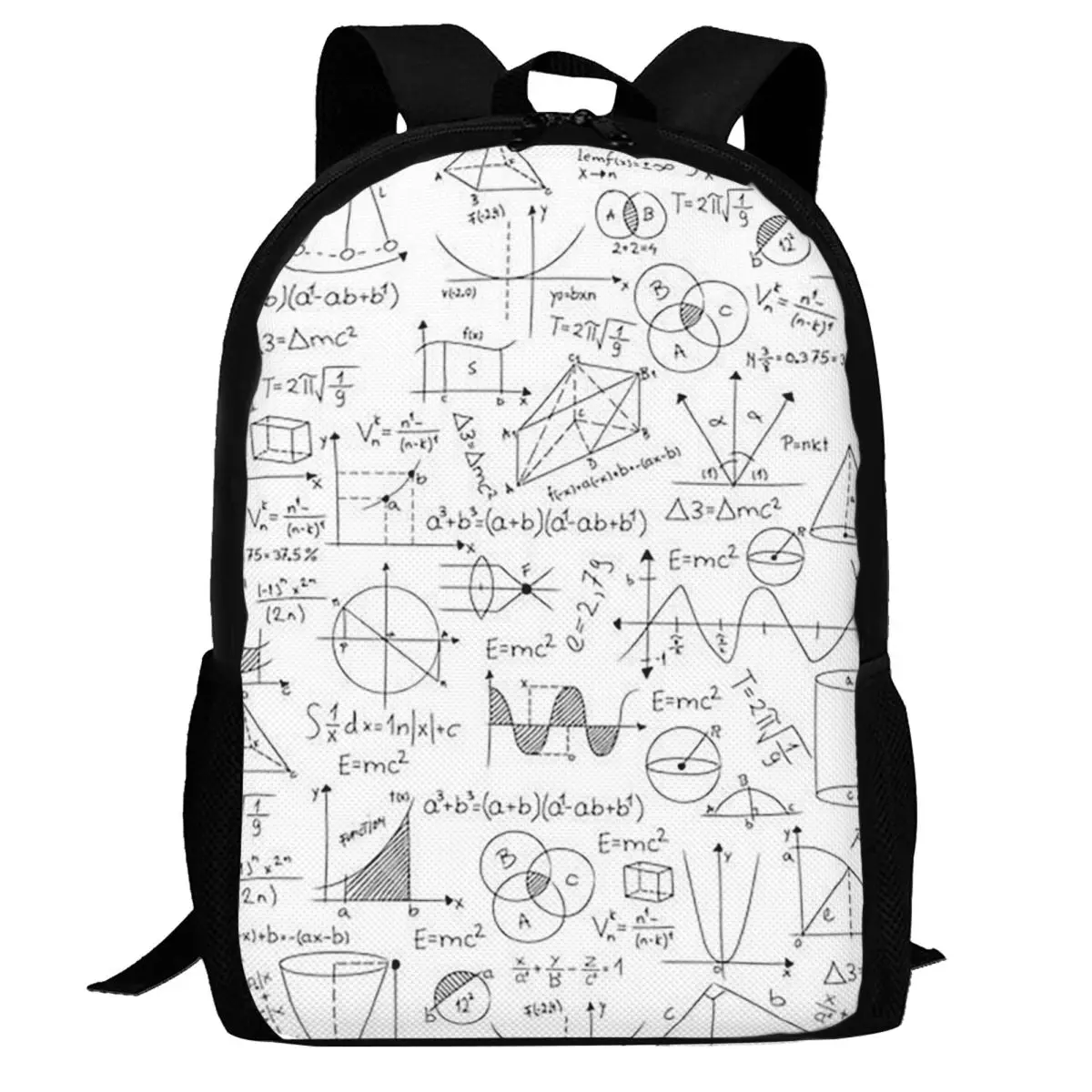 

Mathematics Formulas Math Numbers Backpack Daypack Large Capacity Kids BookBag School Bag Shoulder Bags for Men Women
