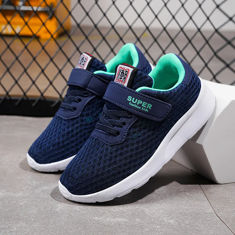 

Girls Shoes Spring Autumn Solid Color Sneakers Children Mesh Casual Shoes Soft Soled Boys Woven Velcro Breathable Sneakers KIDS