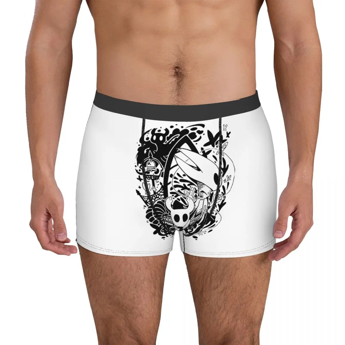 Sexy Men's Boxer Briefs Hollow Crew Team Cherry 13 Underclothing Four Seasons Wearable Classic Humor Graphic