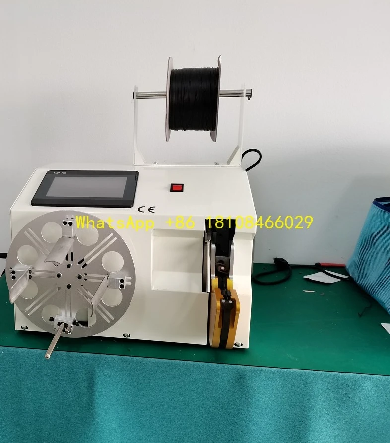 Winding Machine for 8 Shape O Shape Cable Roller  Automatic Power Cable Coil Wire Twisting Tie Tying Machine