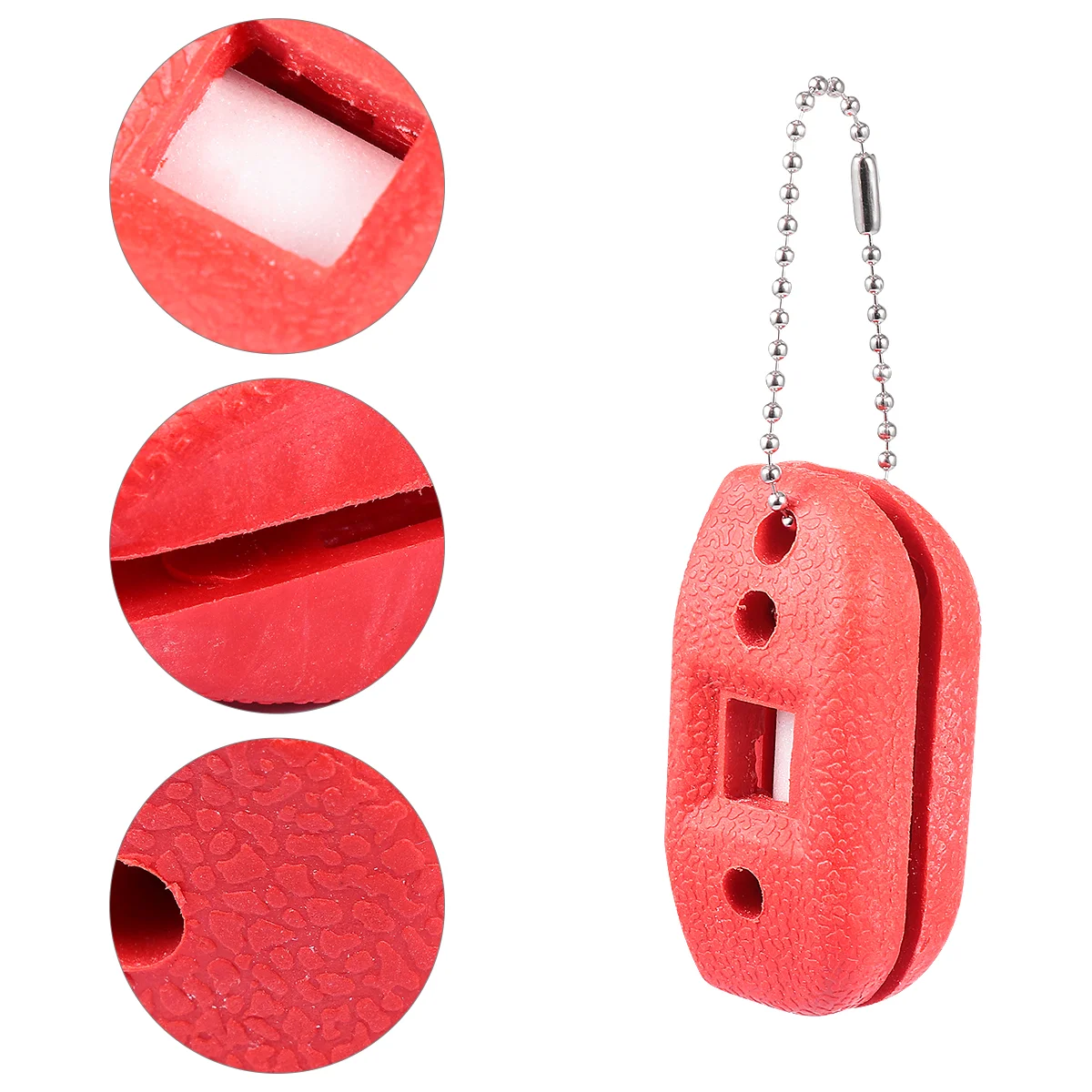 

Ice Skate Sharpener White Sandstone Blade Maintainer for Hockey Skates Red Bag Portable Key Chain Adjustble Screw Design