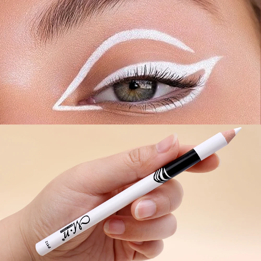 Matte White Eyeliner Pencil Waterproof Lasting Brightening Smooth Easy To Wear Eye Liner Lying Silkworm Pen Eyes Makeup Cosmetic