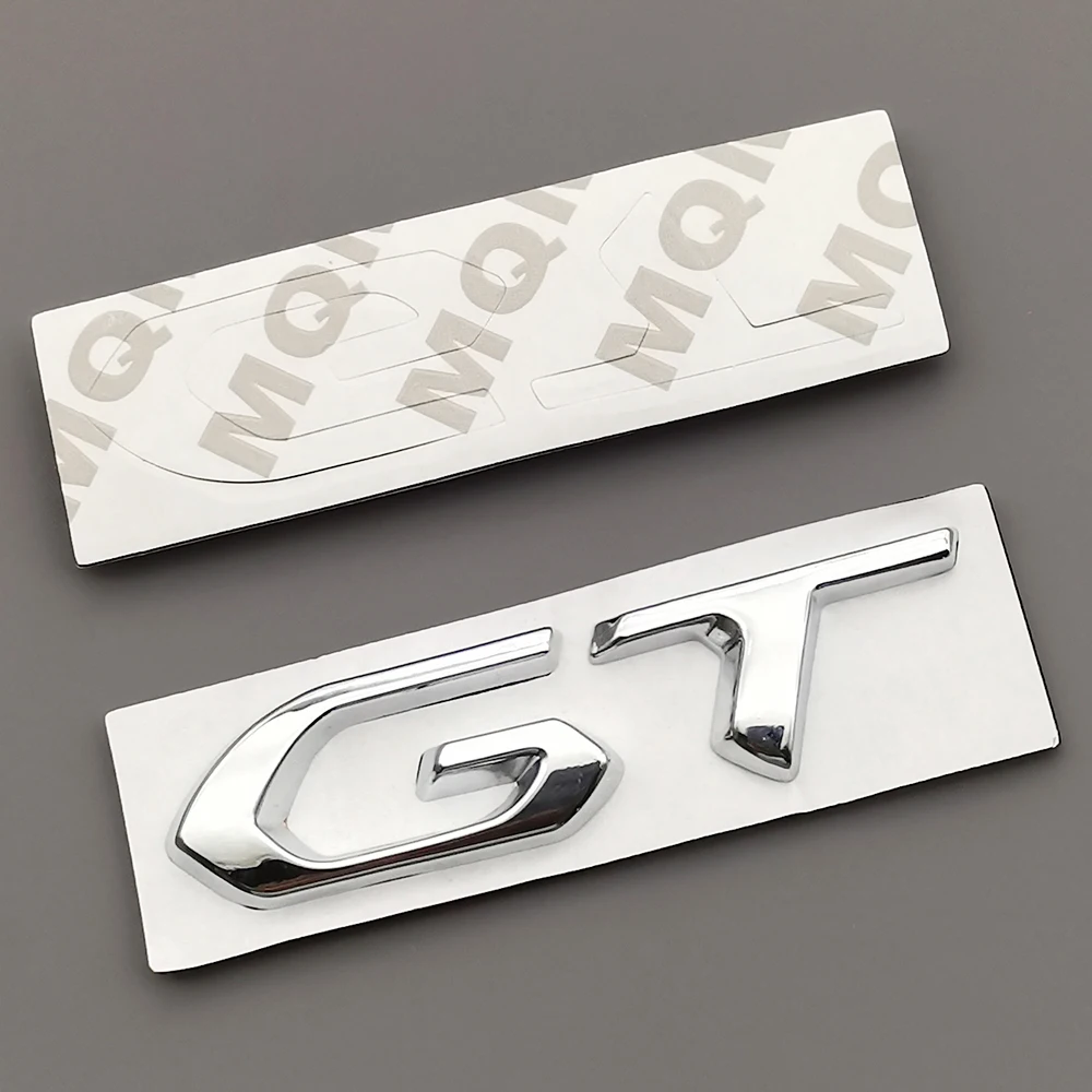 3D Metal Car Sticker GT Logo Emblem Trunk Badge Decals For Peugeot 308 408 508 307 205 206 208 3008 5008 4008 2008 Accessories