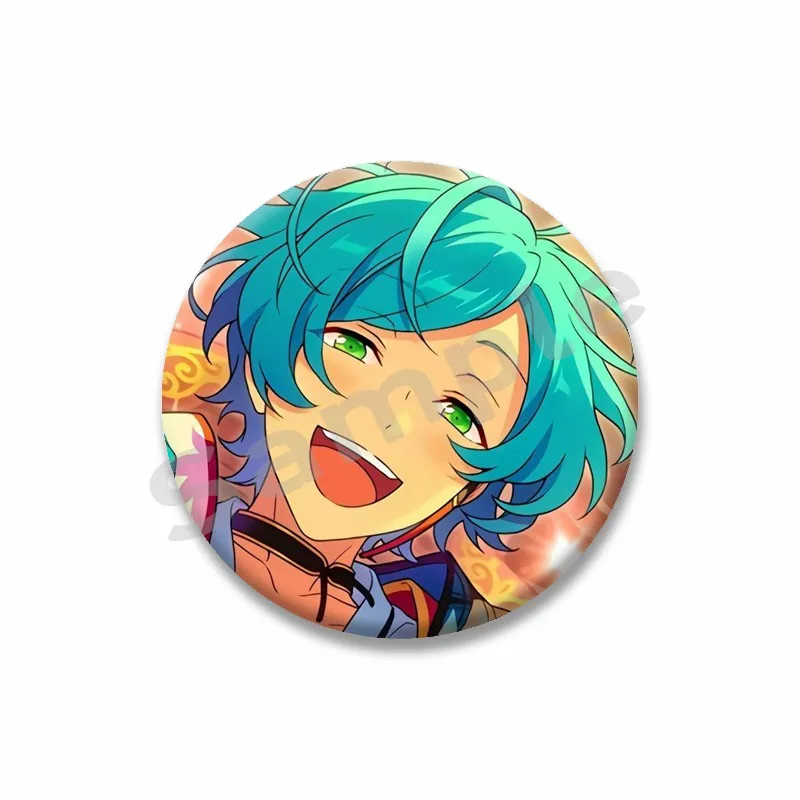 Ensemble Stars Anime Brooch on Backpack Cartoon Role Tatsumi Kazehaya Eichi Tenshouin Badge for Clothes Jewelry Gift for Friends