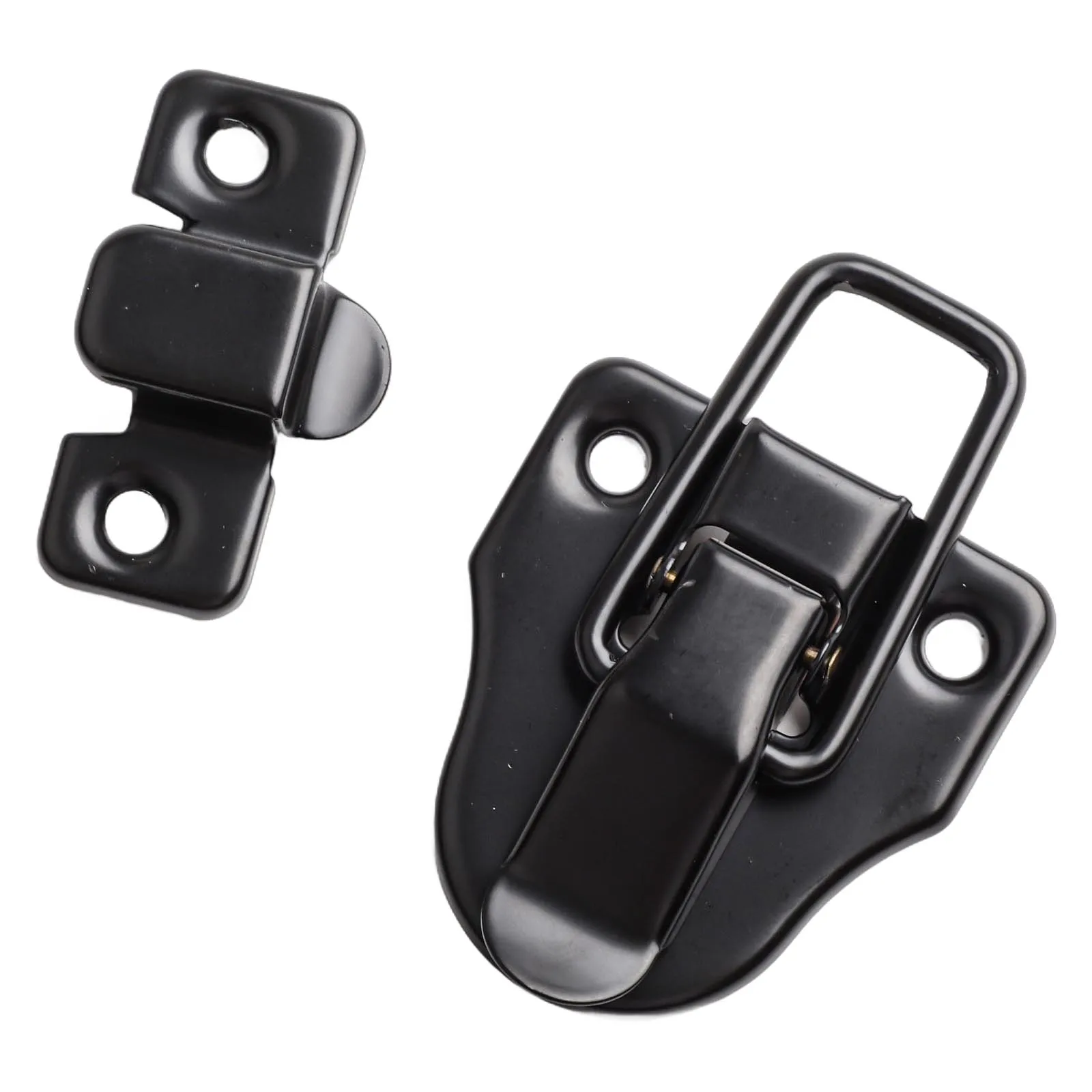 Progetti fai-da-te Cassetta degli attrezzi a becco d'anatra Serrature Cassetta degli attrezzi Chiusura a scatto Hardware robusto nero Chiusure a levetta versatili Rivestimento nero