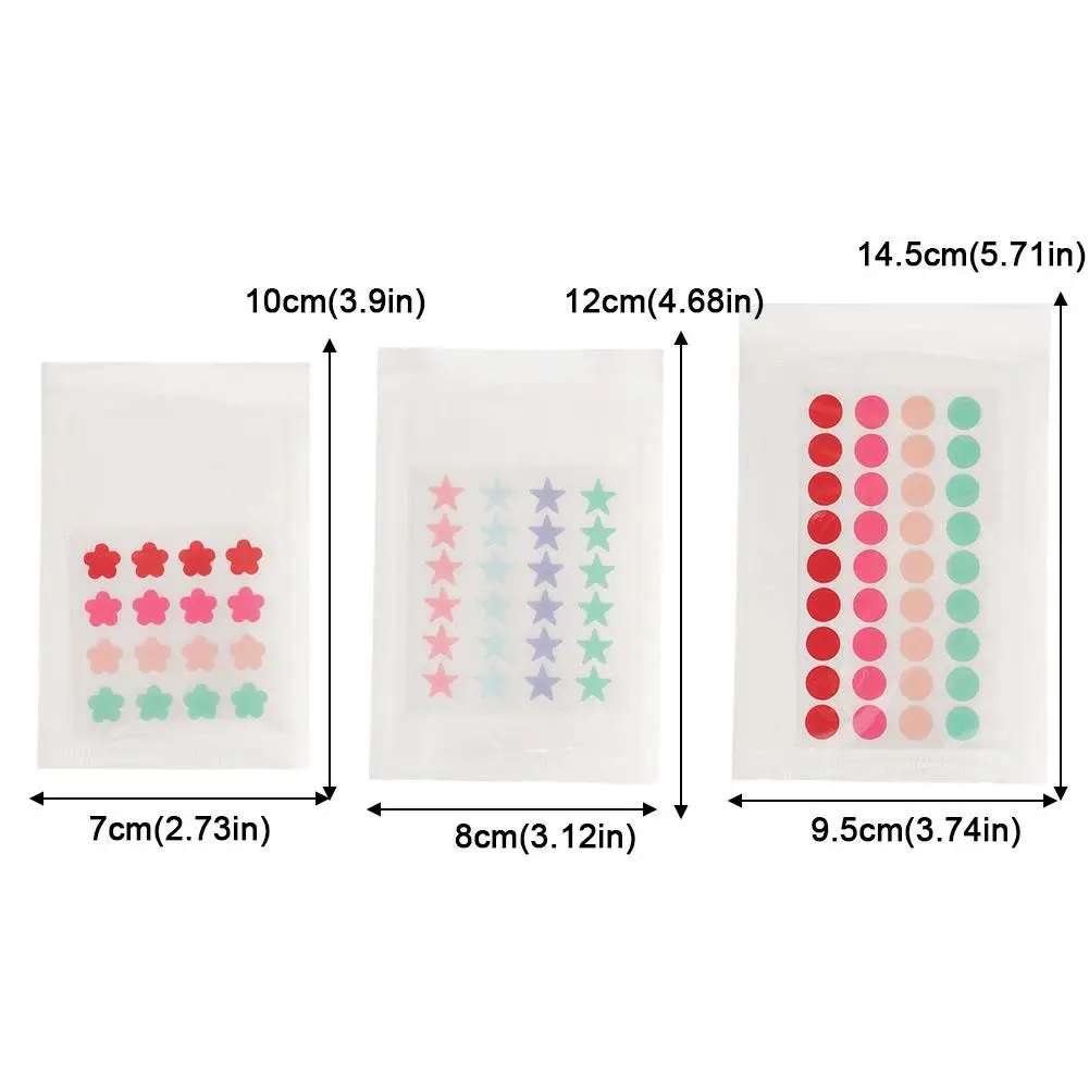 다채로운 5 점 별 하트 여드름 패치, 여드름 제거, 여드름 방지 하이드로콜로이드 패치, 스팟 마크 컨실러 수리 스티커