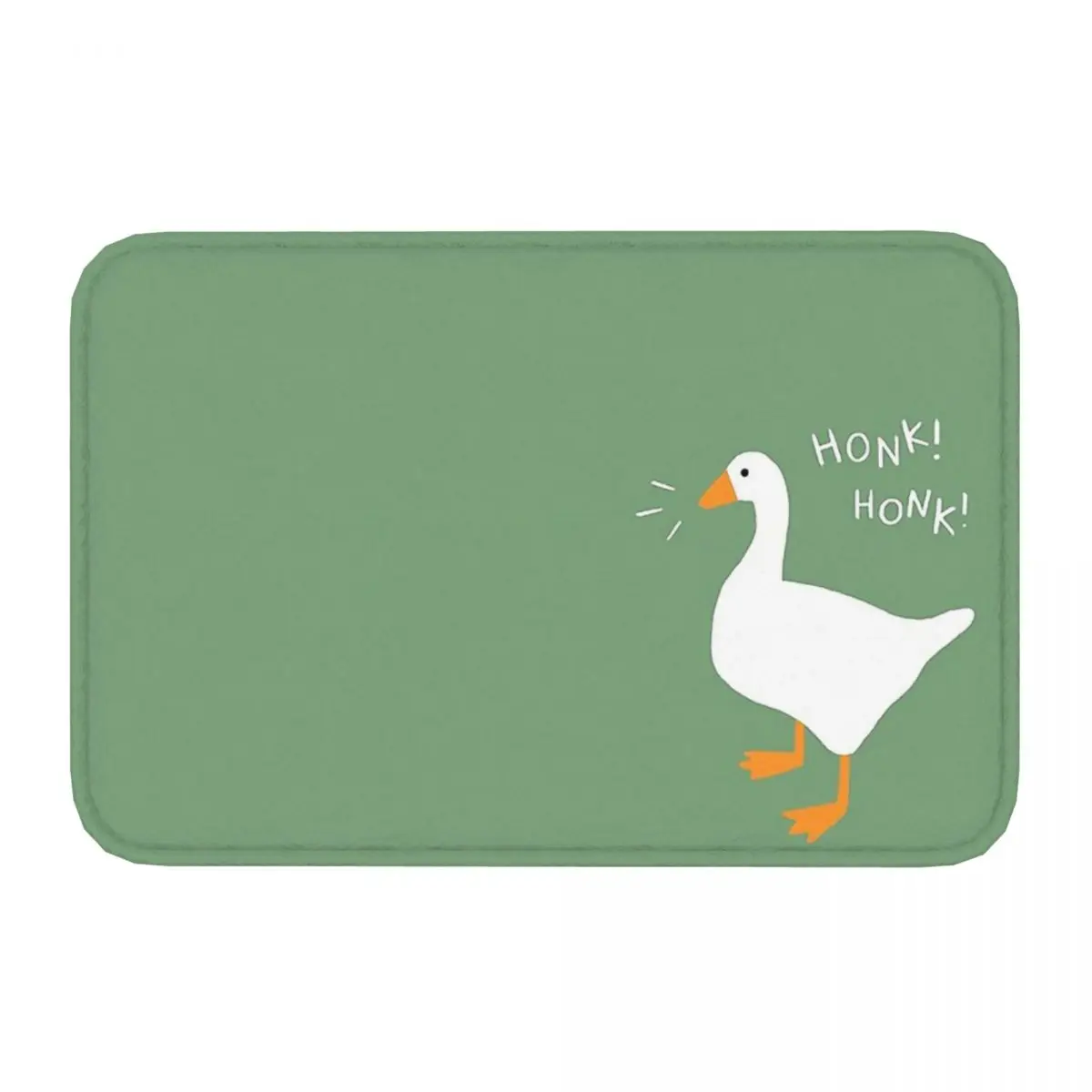 Honk Goose Cute Bathroom Mat Green Doormat Kitchen Carpet Entrance Door Rug Home Decoration