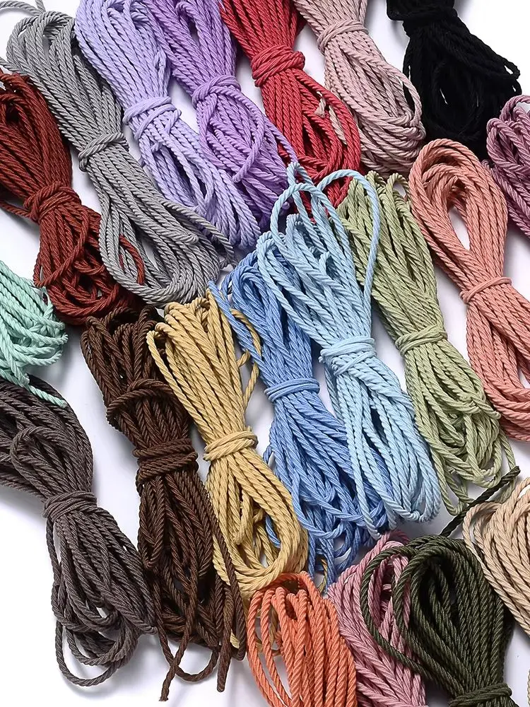 2,5 mm 5 m hochelastisches, geflochtenes Gummiband, langlebiges, farbenfrohes elastisches Kordel für Kleidungszubehör, DIY-Handarbeiten, Haarseil, Kopfseil – Detail 1
