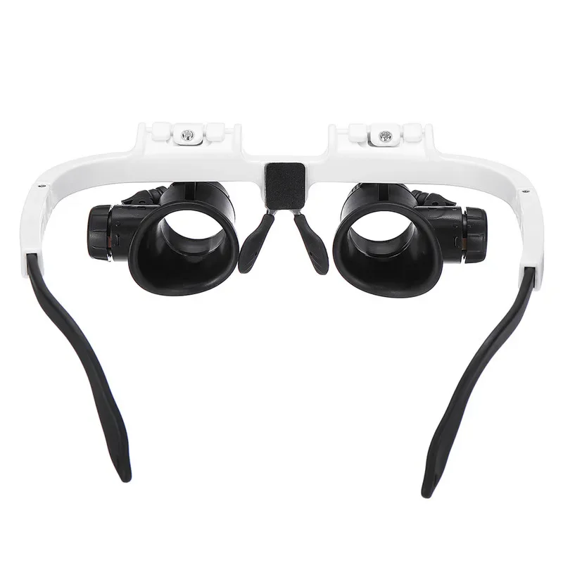 Head Mounted Glasses Magnifier With LED Light Magnifying Glass led lupa For Watchmaker Jewelry Optical Len Glass Magnifier Loupe