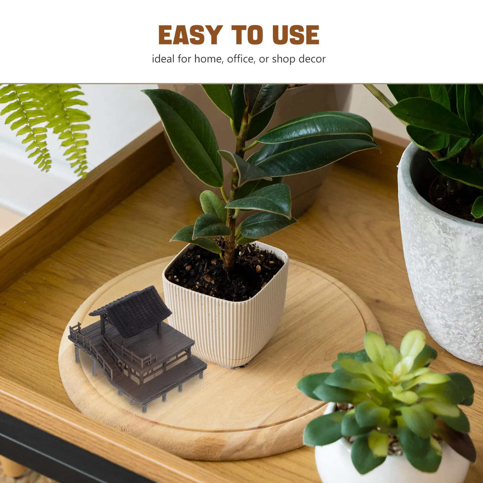 Intricate Mini Pavilion Statue - Bonsai Garden Set Up ulasan dan harga