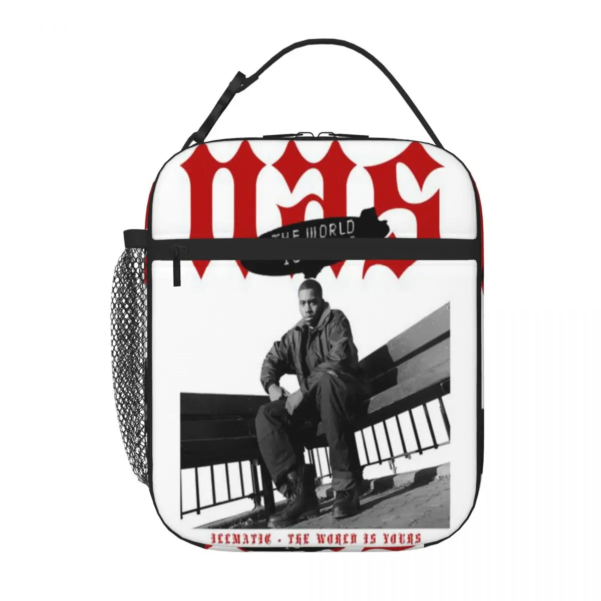 Bestselling NAS T SHIRT - The World Is Yours Compact Style Outdoor Lunch Bag Park Picnic Picnic Lunch Bag