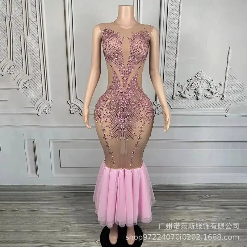 

Розовый бриллиант, темперамент, талия, обертывание бедер, платье «рыбий хвост», помолвка, банкет, свадебный тост, одежда, ежегодное собрание, платье премиум-класса