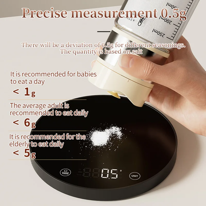 قياس الملح شاكر الصحافة نوع موزع ، السكر ، التوابل ، الفلفل ، زجاجة التوابل ، المطبخ الكمية رش الملح أداة ، 0.5g #6