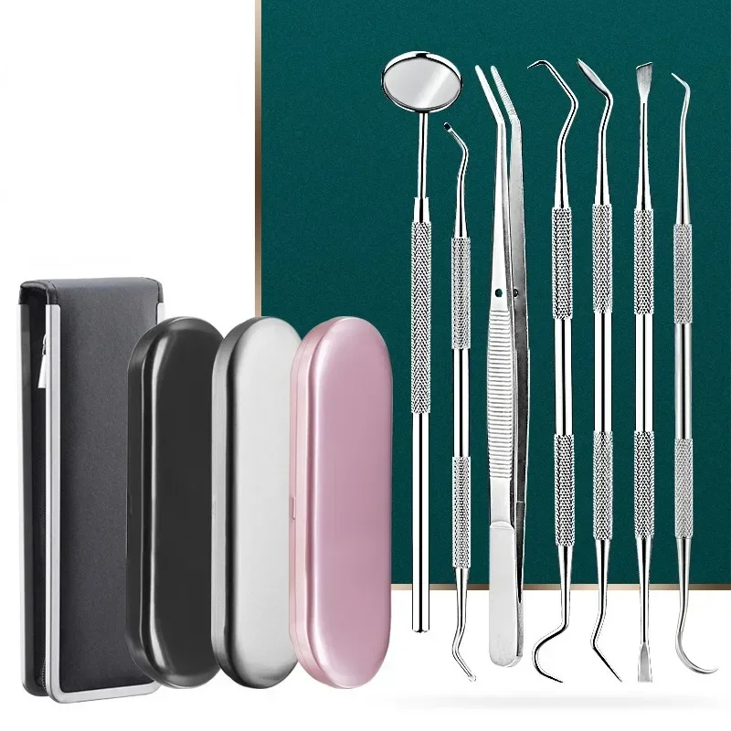 Dental Mirror Sickle Tartar Scaler Teeth Pick Spatula Dental Laboratory Equipment Dentist Gift Oral Care Tooth Cleaning Tools