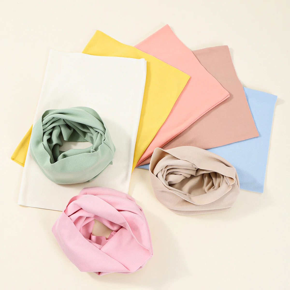 어린이 목화 스카프 다목적 O 넥 링 스카프 솔리드 인쇄 어린이 가을 겨울 소년 소녀를위한 따뜻한 Windproof 스카프