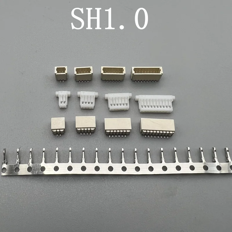 10 set JST SH1.0 Connector 1.0mm Pitch SMT Vertical/Horizontal Socket+Housing+Terminals 2P 3P 4P 5P 6P 7P 8P 9P 10P 11P 12P