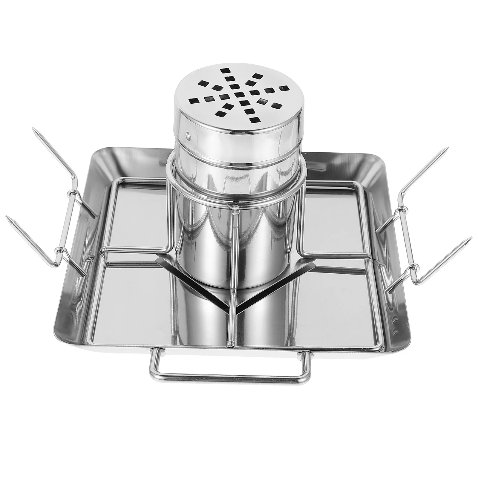 

Stainless Steel Bbq Chicken Roasting Rack For Outdoor Camping Grill Durable Poultry Stand Heat Resistant Barbecue Plate Portable