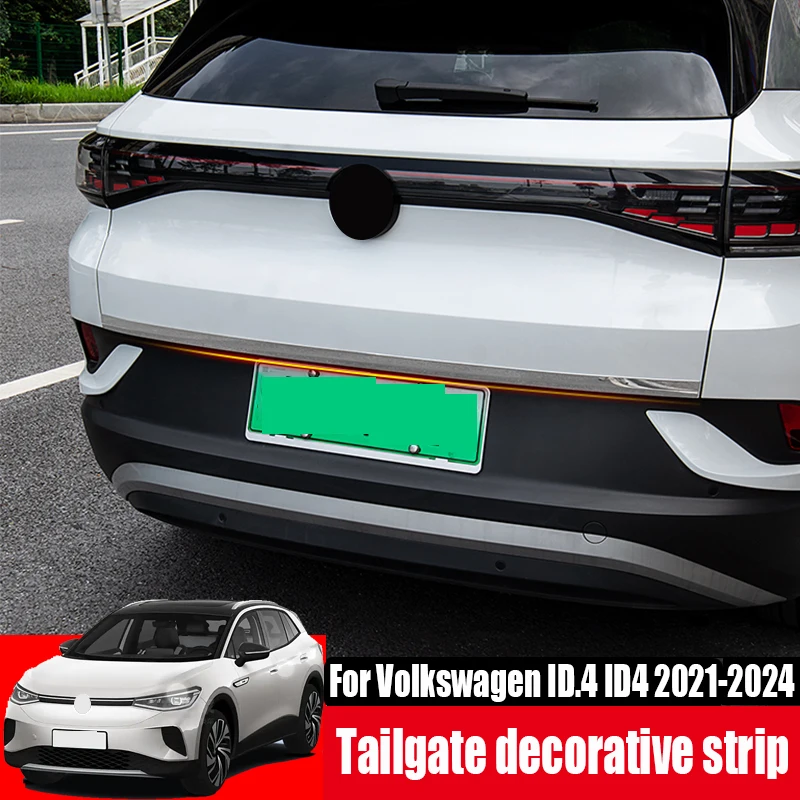 for Volkswagen VW ID.4 ID4 2021 2022 2023 2024 Stainless steel tailgate decorative strip trunk decorative bright strip