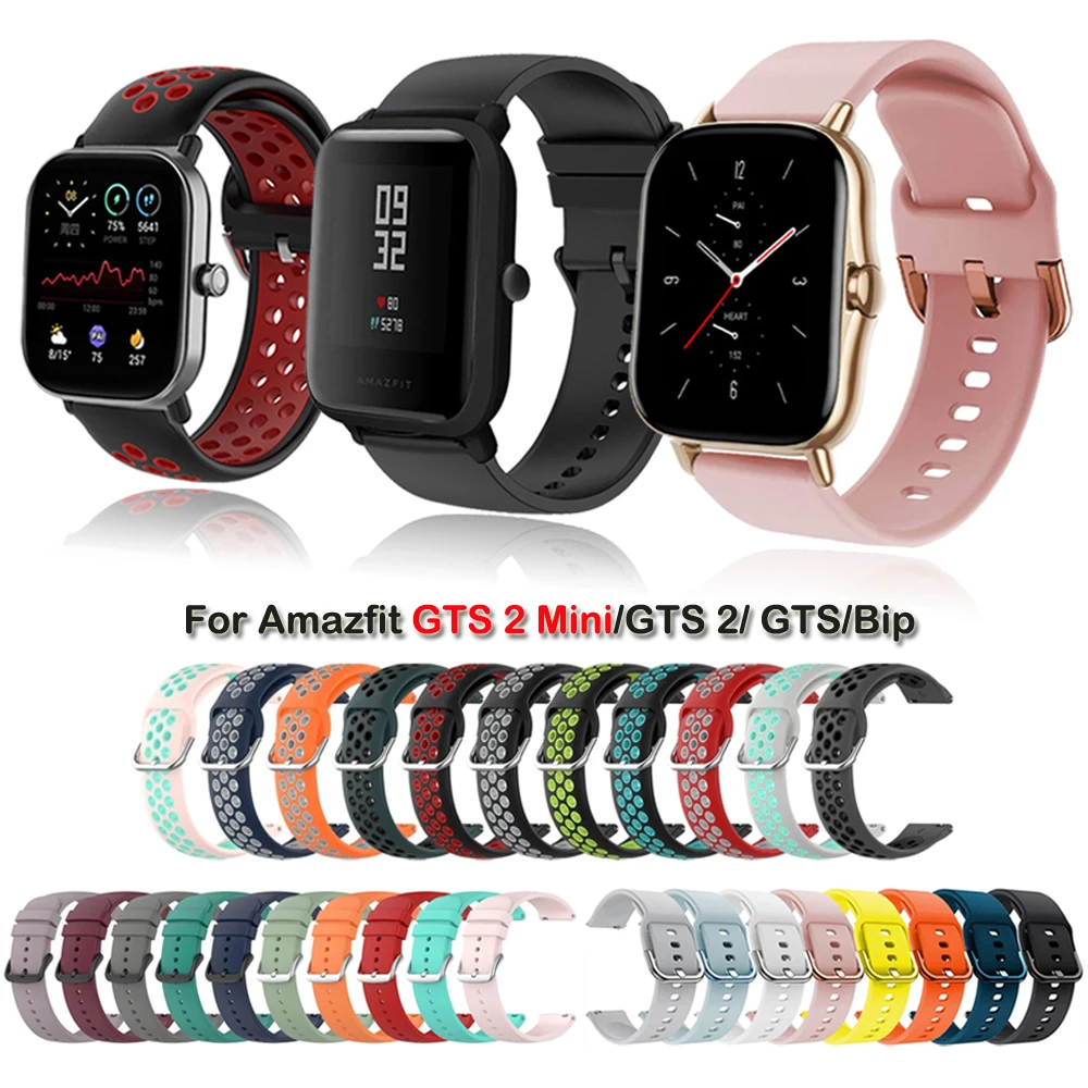 

Силиконовый ремешок 20 мм для Amazfit GTS 4/2, сменный мини-ремешок для Amazfit GTS/GTS 2/4, ремешок для Amazfit Bip/U/U Pro