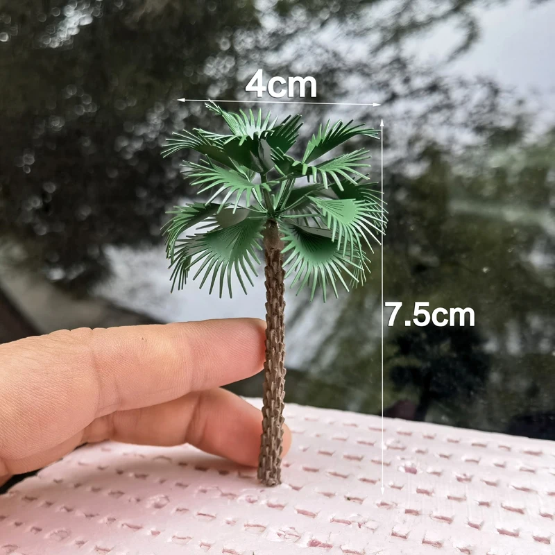 3 stks/doos Boutique model kokospalm model Palmboom koperlegering model boom DIY Materiaal Ho N schaal Strand platform layout