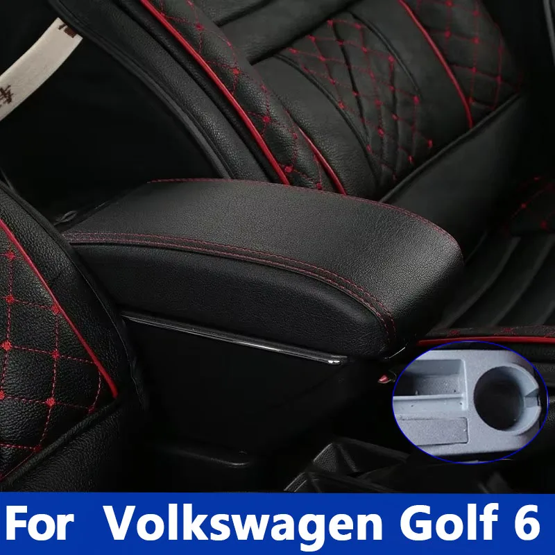 

For Volkswagen Golf 6 Armrest Box For Volkswagen Scirocco Sagitar VW Golf 6 Golf 5 Mk6 MK5 Jetta 5 Car Armrest Car Storage Box