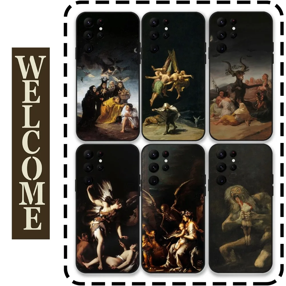 Spain F-Francisco G-Goya Art Phone Case for Samsung Galaxy S24 Ultra S22 S23 Ultra S21 S20 5G Protective Silicone TPU Funda