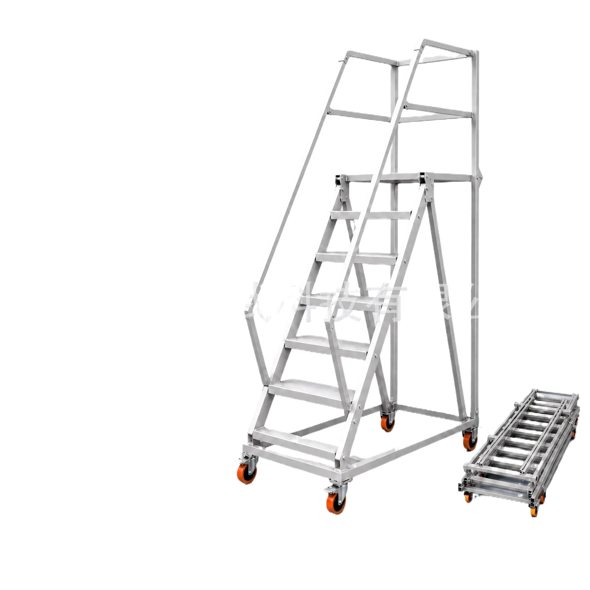 CX folding mobile climbing car warehouse tally climbing ladder supermarket warehouse pickup ladder