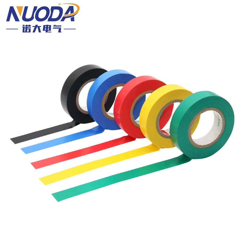 NUODA PVC Electrical Tape Voltage Resistant 600V High Adhesive Waterproof Insulation Electrical Tape image 5