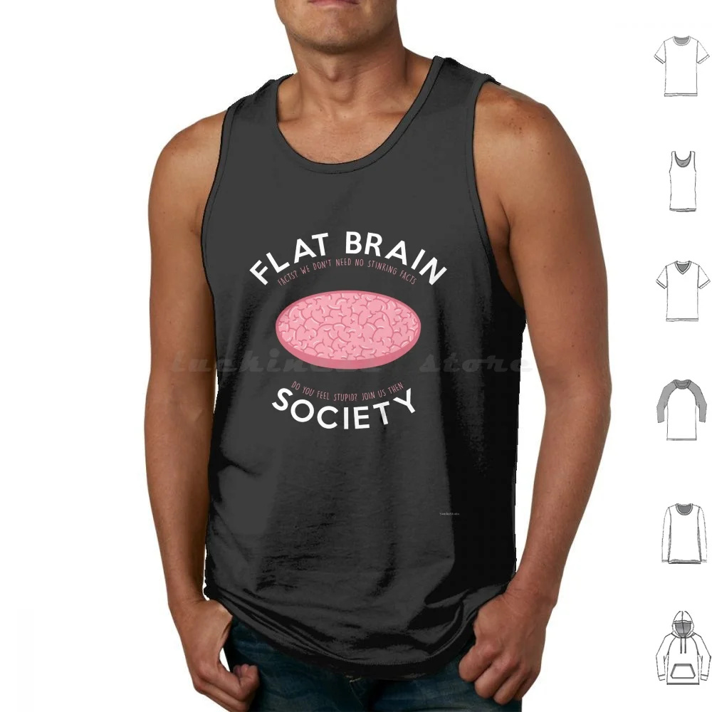 Flat Brain Society Tank Tops Vest Sleeveless Mystery Hoax Myth Sasquatch Paranormal Area 51 Ufo Horror Monster Space Loch Ness