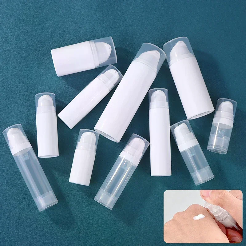 1PCS 5-50ml Mini portatile pressa sottovuoto tipo bottiglia riutilizzabile trucco cosmetici per crema gel idratanti bottiglie di lozione liquida