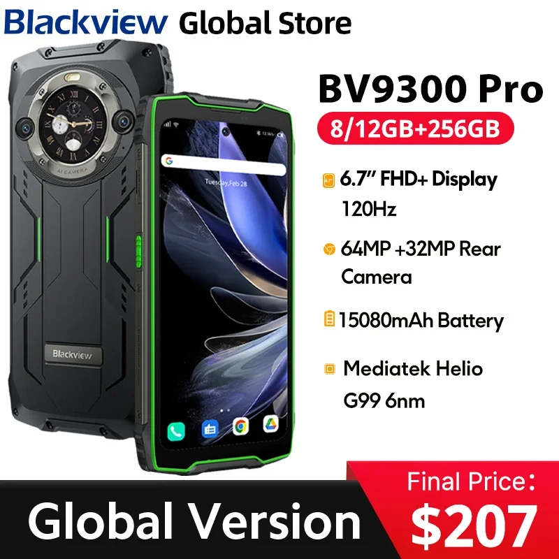 120Hz With BV9300 Rugged Blackview Cellphone Phone 64MP