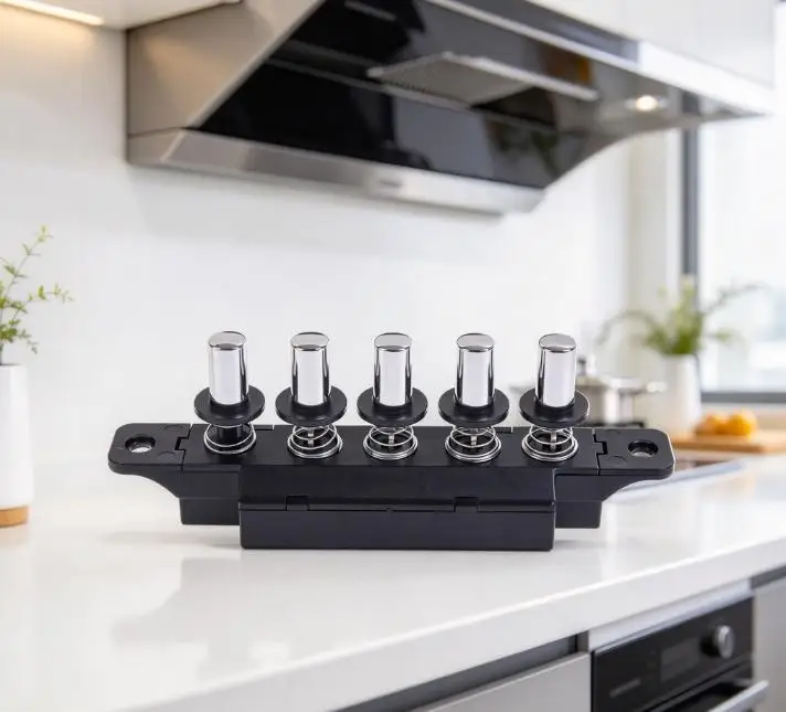 Five-Position Key Switch for Kitchen For Range Hood Airflow Adjustment with Bimetallic and Mounting Flexibility