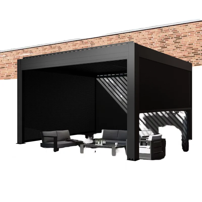 

Алюминиевая современная пергола для открытого бассейна 3x4,5 м с регулируемыми жалюзи