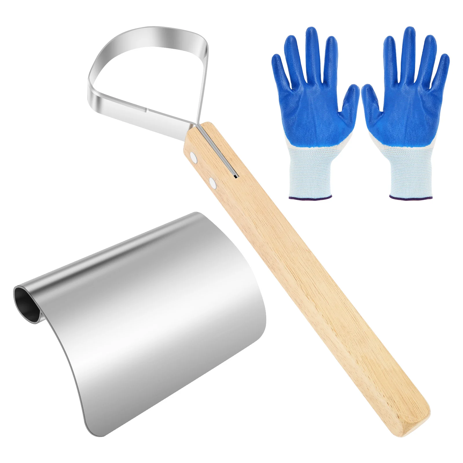 

Набор из 2 скребков для снятия шкуры и обвалки, нож для обвалки, инструмент для таксидермии с перчатками, для работы с кожей, инструмент для обработки меха, принадлежности для обвалки и работы с шкурами