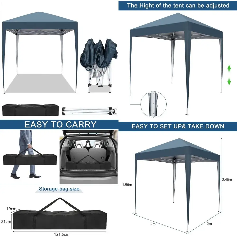 

Портативная складная палатка с навесом 6,5x6,5 футов, мгновенное укрытие на открытом воздухе для мероприятий, вечеринок, встреч на заднем дворе