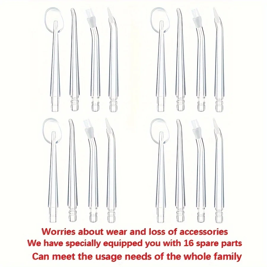 16 Pcs/Set Replaceable Oral Dental Nozzles For Oral Irrigator Dental Water Jet Mouthwash Flosser image 4