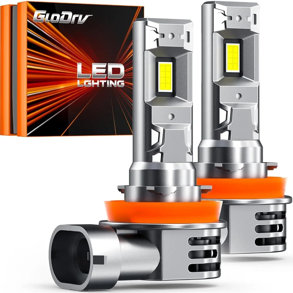 

[2025 Upgrade] H 11 Led Bulbs [Latest & Brightest] 24000lm 800% Brighter 1:1 Mini Size Design With 6000k Cool White，Direct Insta