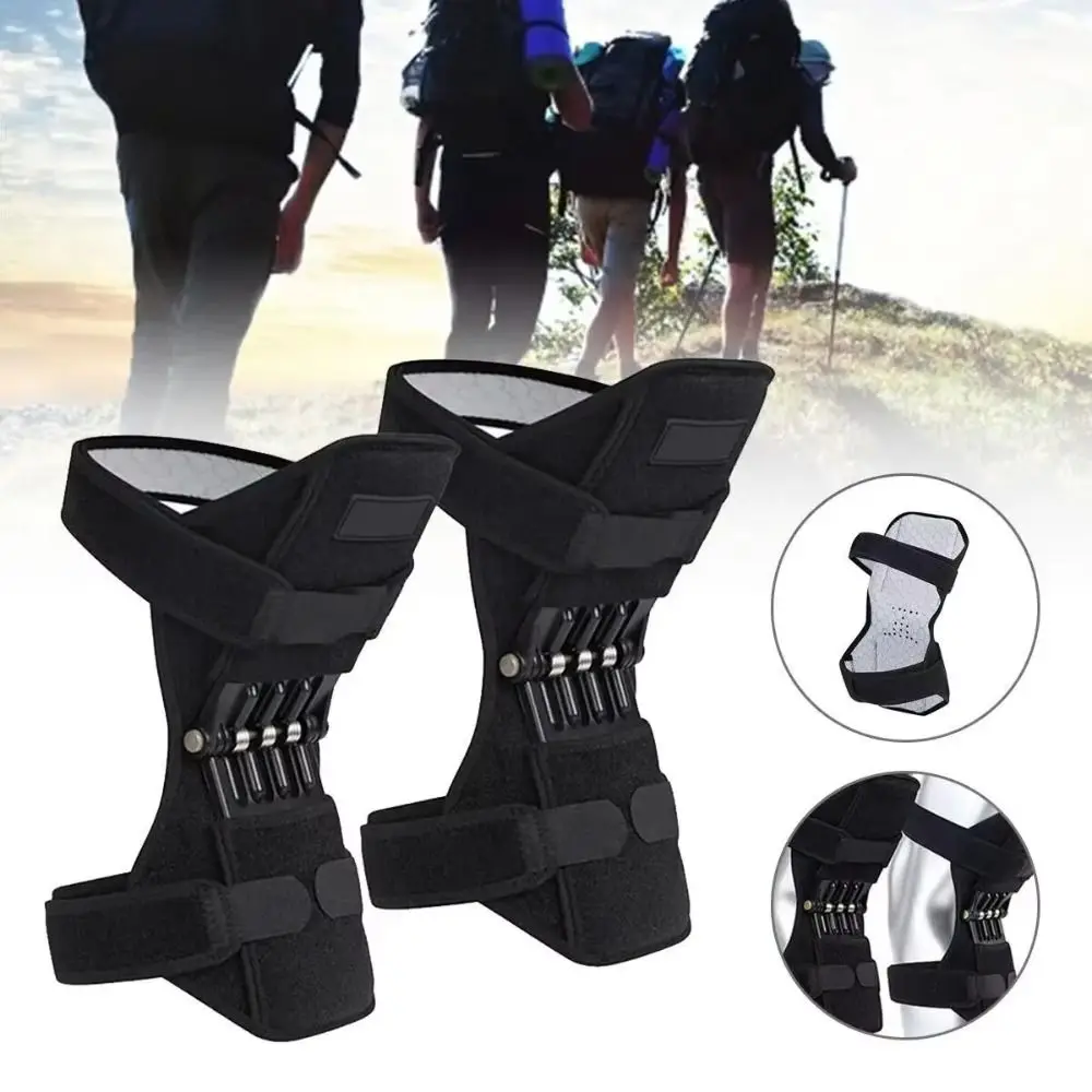 1/2PCS Rebound Spring Knee Protection Boosters Breathable Fixed Booster Knee Braces Non-Slip Support Knee Pads Leg Protection