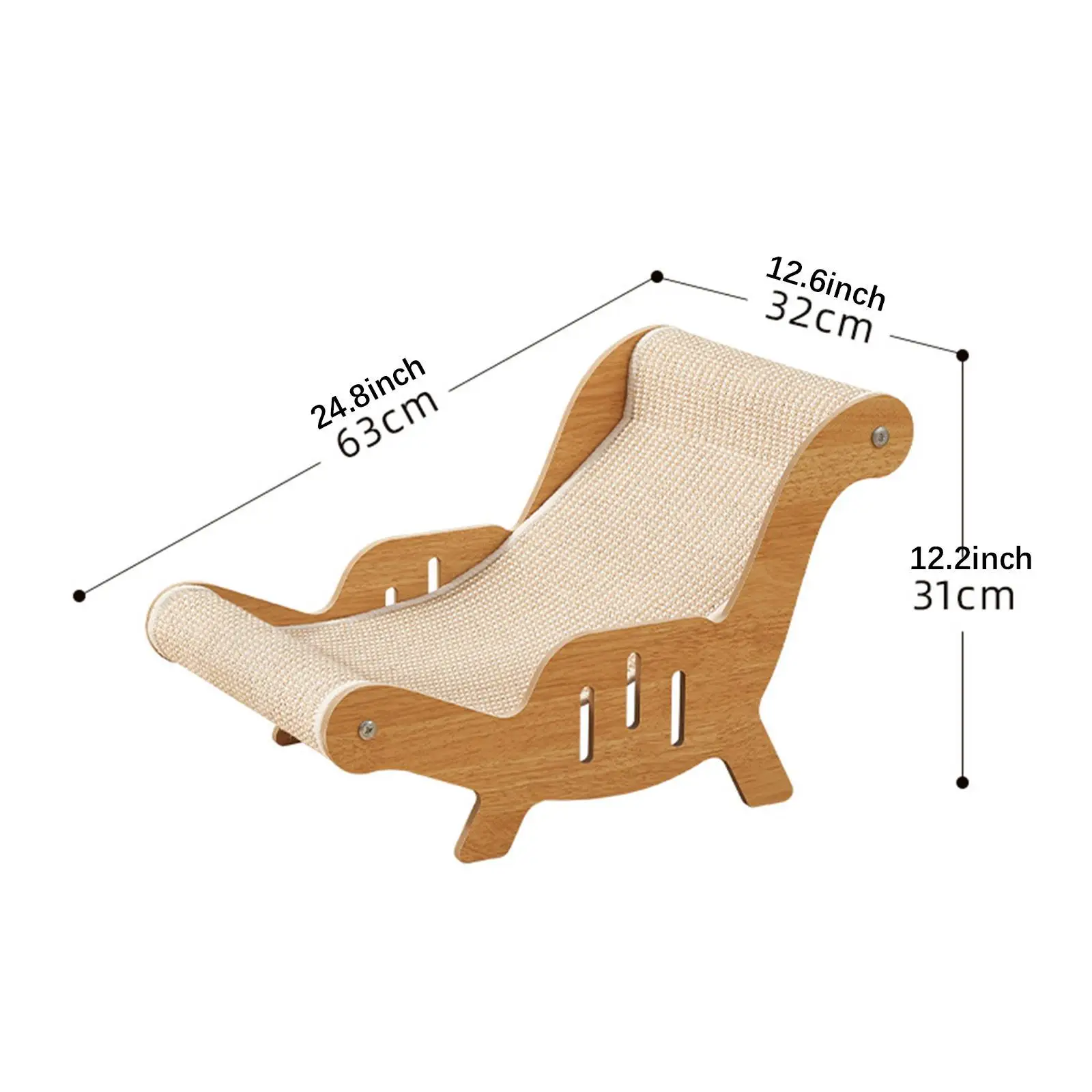 Cat Sisal Lounge Chair, Cat Sofa Pet Furniture, Sturdy Cat Scratcher Elevated Cat Bed for Pet Kitten Indoor Cats Kitty