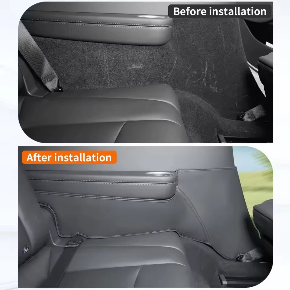 Rear Door C-Pillar Panel Protective Pad For Tesla Model YL 6-seat 2026 Third Row Seat Side C-Pillar Anti Kick Wear Resistant Mat