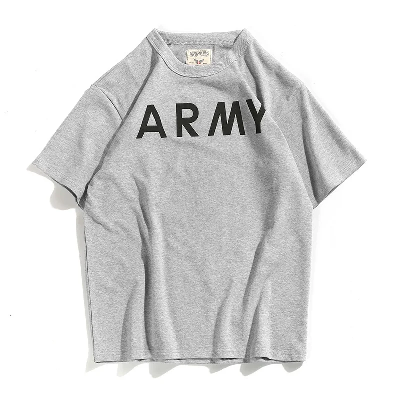 

280g Army Summer Printed Cotton Short Sleeve Outdoor Sports Fitness Hiking Tactical Combat Military Round Neck T-shirt Tops